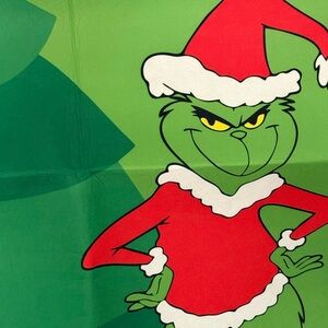4ft Grinch advent calendar MERY GRINCHMAS Christmas POSTER Santa Hat NEW